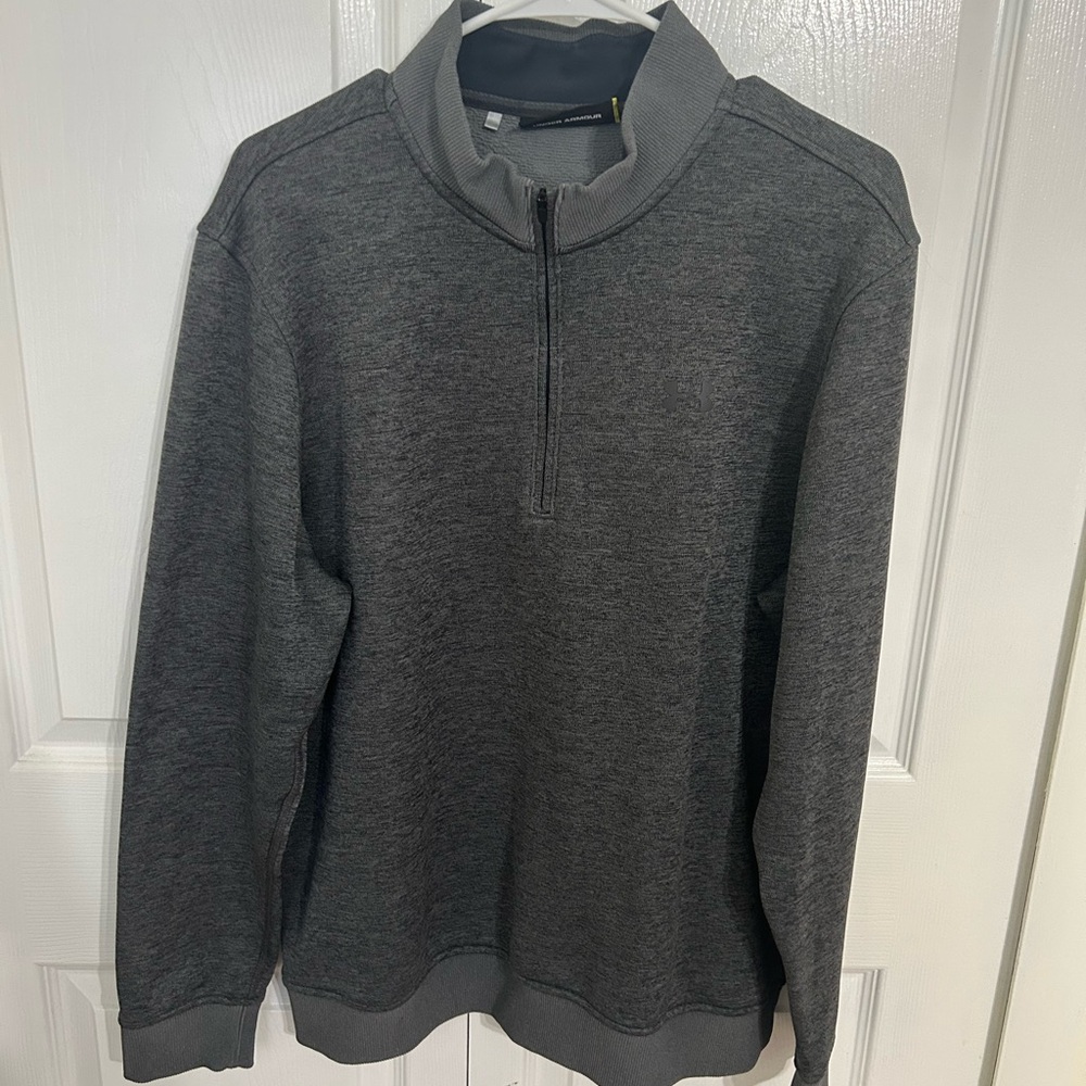Under Armour Men's Gray Quarter-Zip pullover large